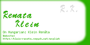 renata klein business card